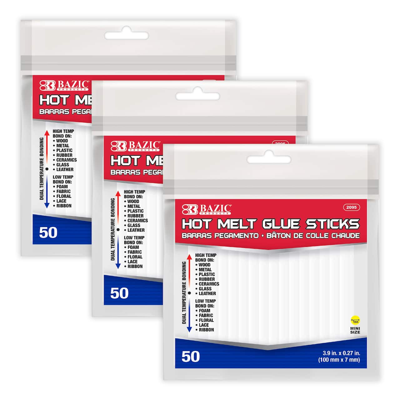 BAZIC Products® Mini Hot Melt Glue Sticks, 3 ct.